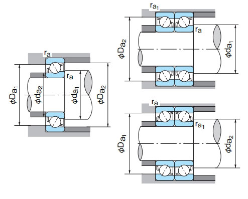 角接觸球軸承，品牌：NACHI，尺寸圖2