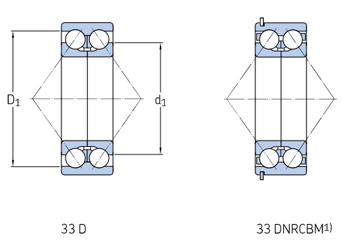 角接觸球軸承，品牌：SKF，尺寸圖2