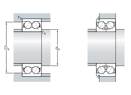 角接觸球軸承，品牌：SKF，尺寸圖4