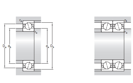 角接觸球軸承，品牌：SKF，尺寸圖2