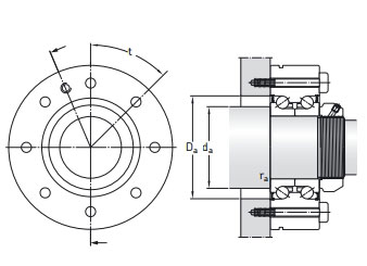 角接觸球軸承，品牌：SNFA，尺寸圖4
